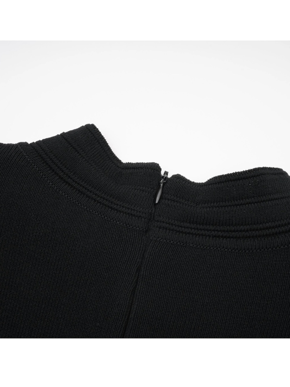 Fabienne Black Embellished Ruffled Knit Mini Dress - Picture 13 of 16